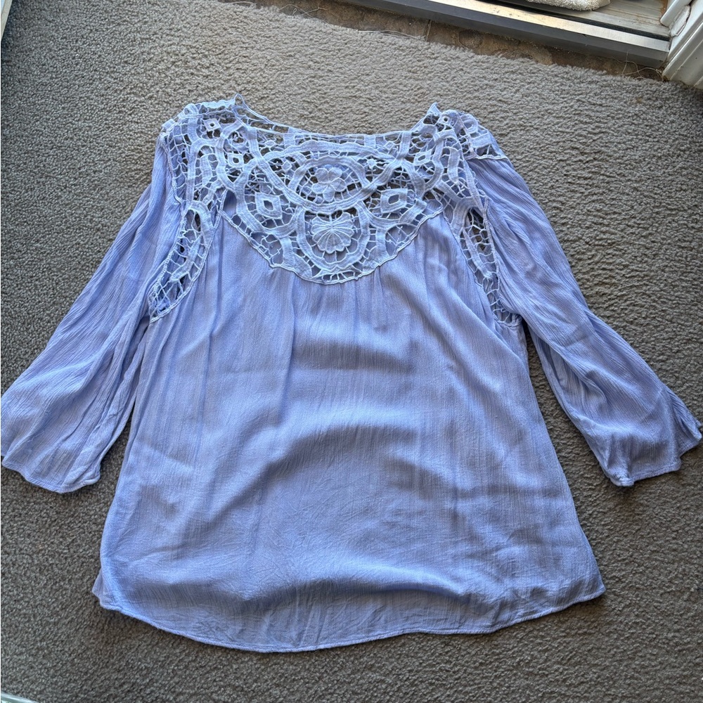 Chico's Light Purple Lace Blouse